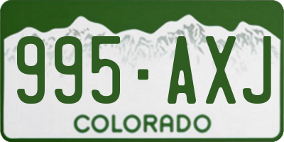 CO license plate 995AXJ