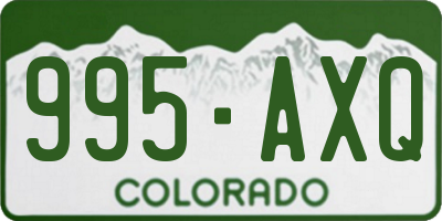CO license plate 995AXQ