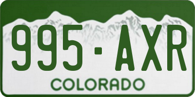 CO license plate 995AXR