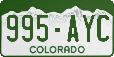 CO license plate 995AYC