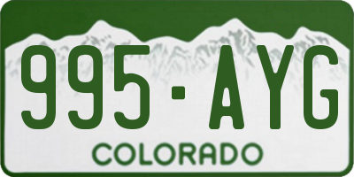CO license plate 995AYG