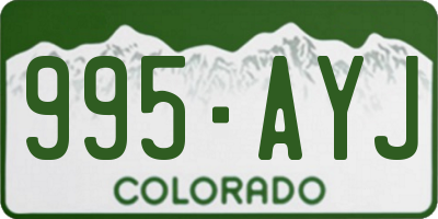 CO license plate 995AYJ