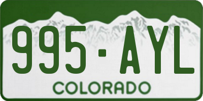CO license plate 995AYL
