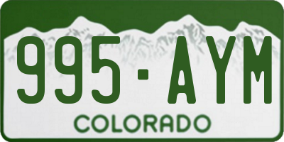 CO license plate 995AYM