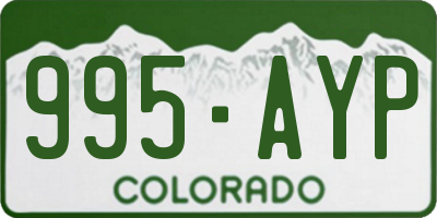 CO license plate 995AYP