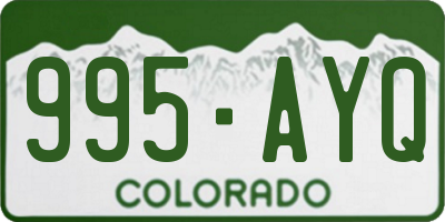 CO license plate 995AYQ