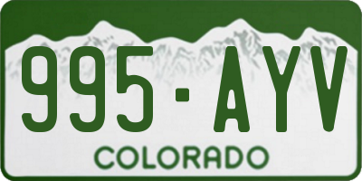 CO license plate 995AYV