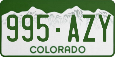 CO license plate 995AZY