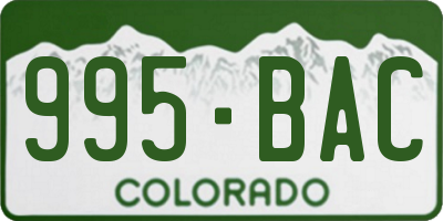 CO license plate 995BAC