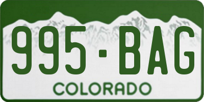 CO license plate 995BAG