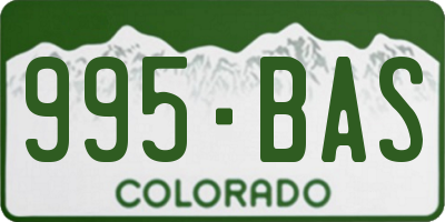CO license plate 995BAS