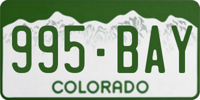 CO license plate 995BAY