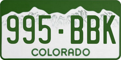 CO license plate 995BBK
