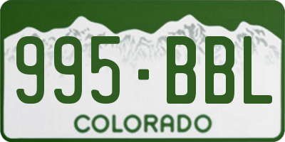 CO license plate 995BBL