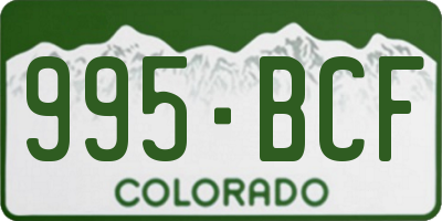 CO license plate 995BCF
