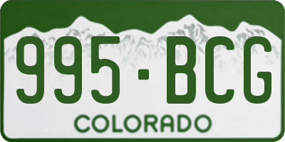 CO license plate 995BCG