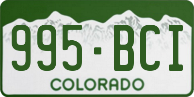 CO license plate 995BCI