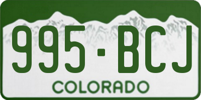 CO license plate 995BCJ