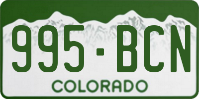CO license plate 995BCN
