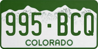 CO license plate 995BCQ