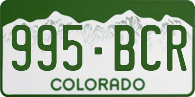 CO license plate 995BCR