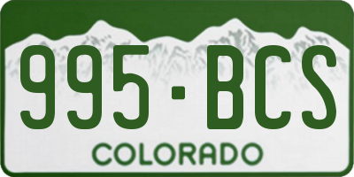 CO license plate 995BCS