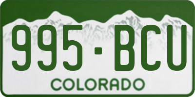 CO license plate 995BCU