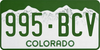 CO license plate 995BCV