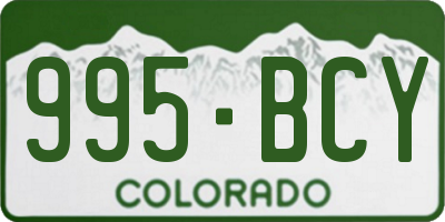 CO license plate 995BCY