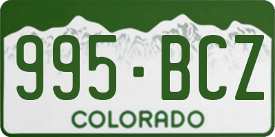 CO license plate 995BCZ