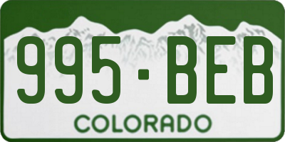 CO license plate 995BEB