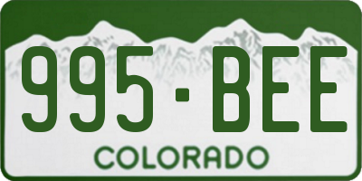 CO license plate 995BEE