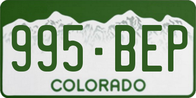 CO license plate 995BEP