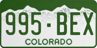 CO license plate 995BEX