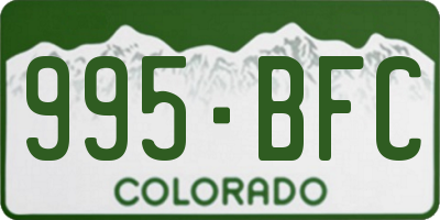 CO license plate 995BFC