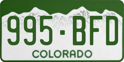 CO license plate 995BFD