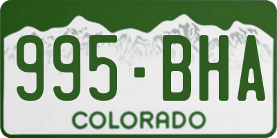 CO license plate 995BHA