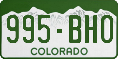 CO license plate 995BHO