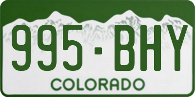 CO license plate 995BHY