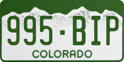 CO license plate 995BIP