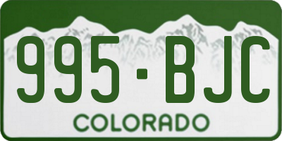 CO license plate 995BJC