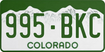 CO license plate 995BKC