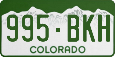 CO license plate 995BKH