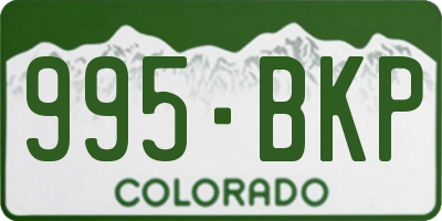 CO license plate 995BKP