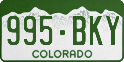 CO license plate 995BKY