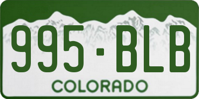 CO license plate 995BLB