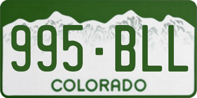 CO license plate 995BLL