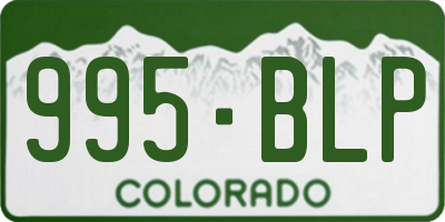 CO license plate 995BLP