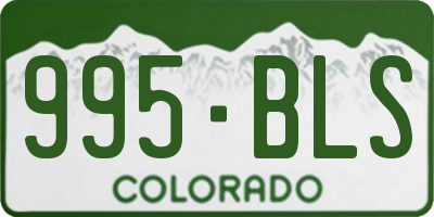 CO license plate 995BLS