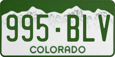 CO license plate 995BLV